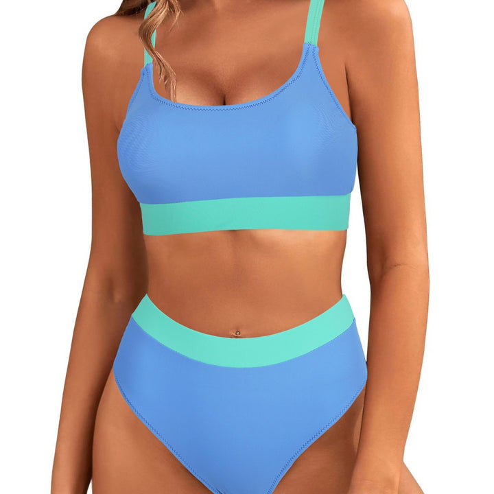 Women’s bikini set with color-blocking design and high waist Mune Fashion