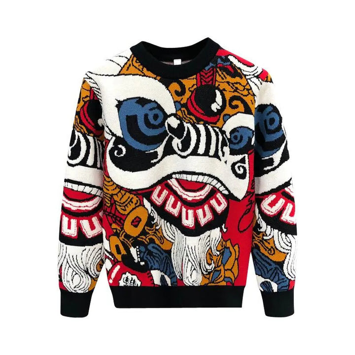 Men's fashionable knitted sweater with unique graphic pattern Mune Fashion