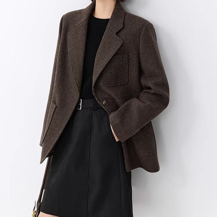 Women's Elegant oversized jacket with textured design Drune