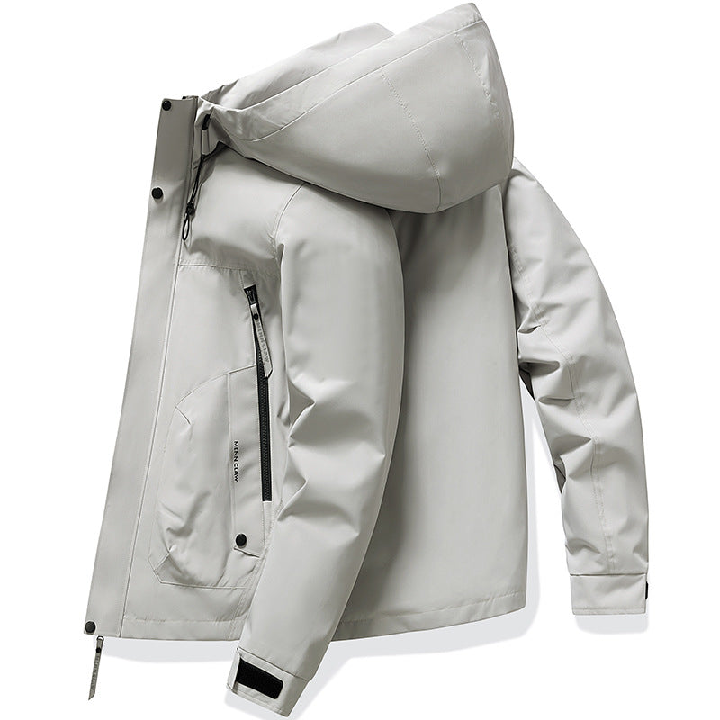 Men's  waterproof breathable hooded softshell jacket with taped seams Mune Fashion