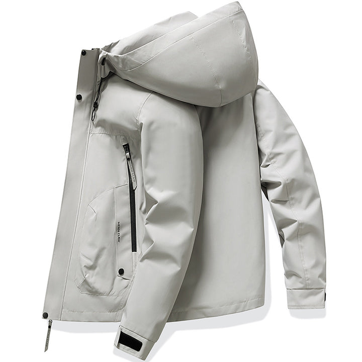 Men's  waterproof breathable hooded softshell jacket with taped seams Mune Fashion