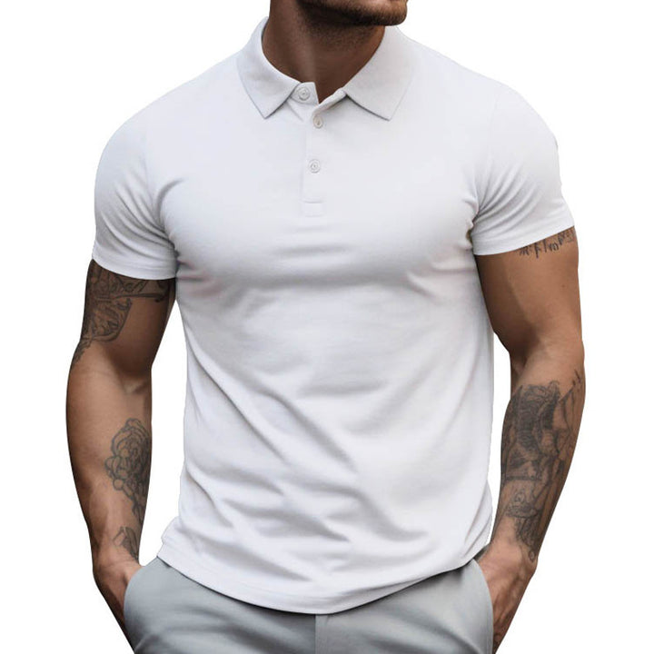 Men's tailored elastic piqué polo shirt with classic collar Mune Fashion