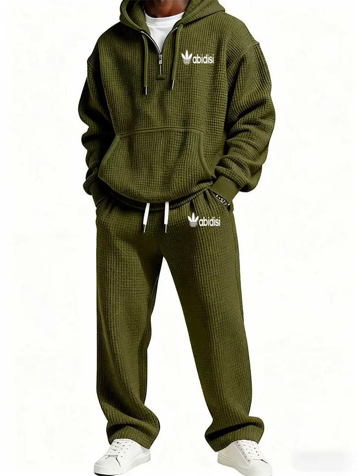 Men's trendy hoodie with practical zipper and comfortable jogging pants Mune Fashion