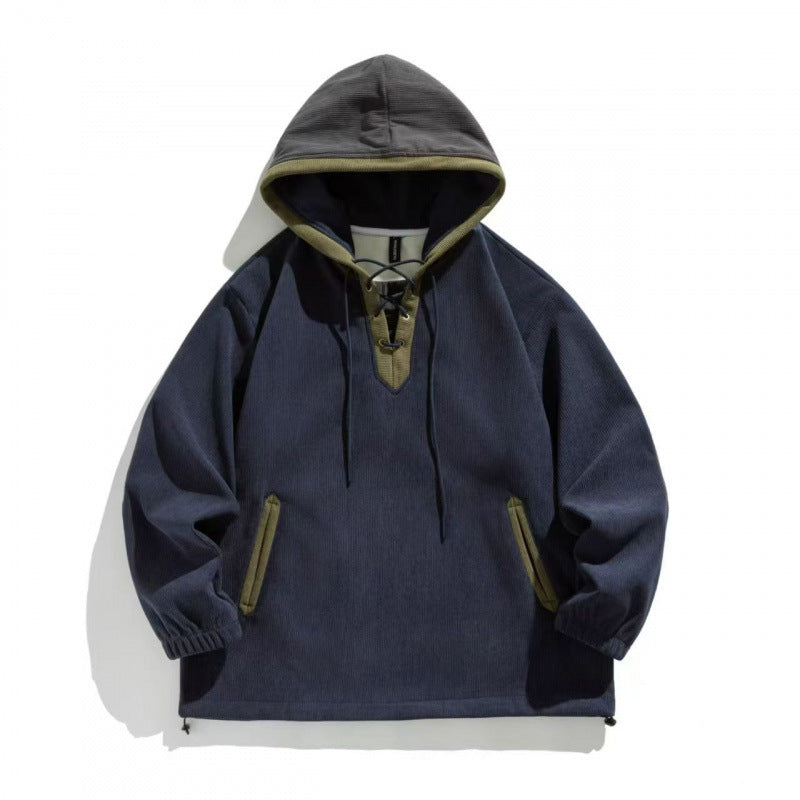 Unisex Oversize Hoodie with Lacing and Kangaroo Pockets Mune Fashion
