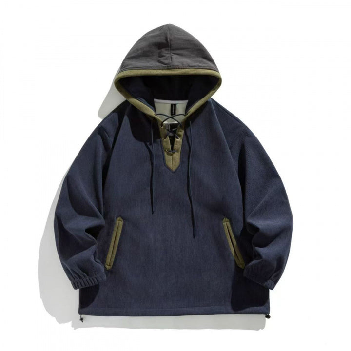 Unisex Oversize Hoodie with Lacing and Kangaroo Pockets Mune Fashion