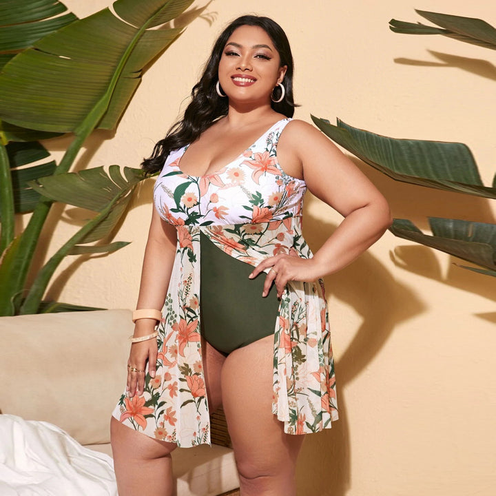 Women Beach Dress with Floral Design Mune Fashion