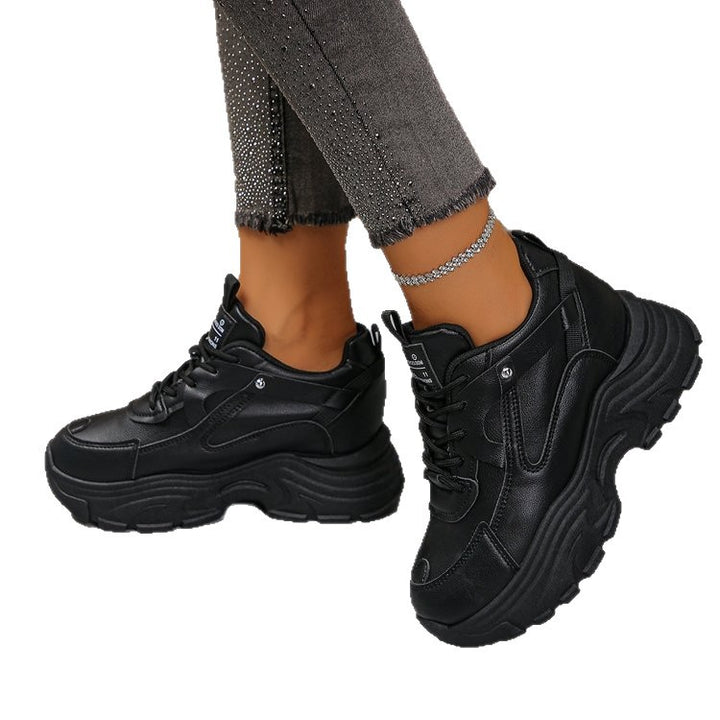 Women’s Chunky Platform Sneaker with sculpted profile sole and padded shaft Mune Fashion