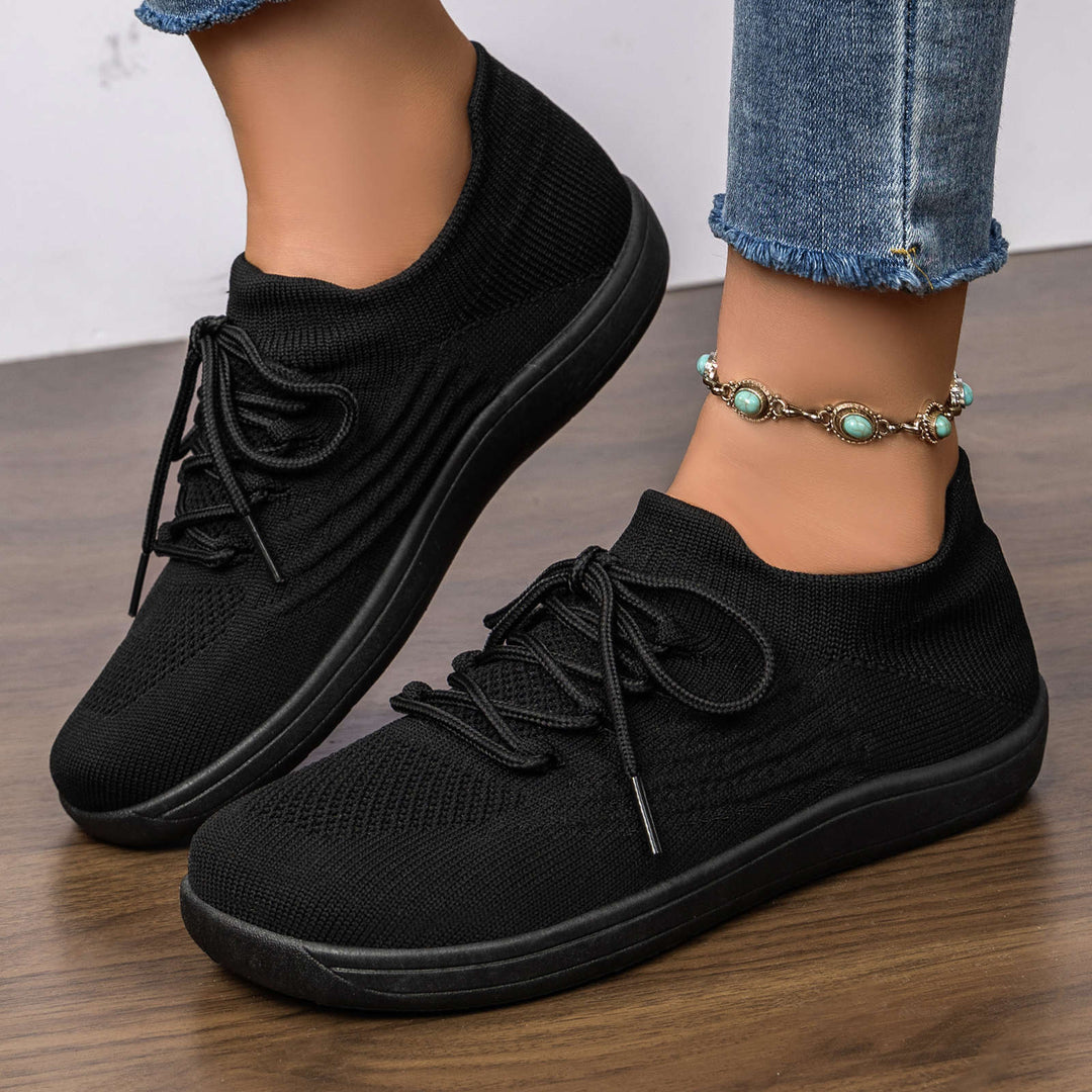 Women's ultra-light everyday knit trainers with sock-like entry and orthopedic memory midsole Mune Fashion