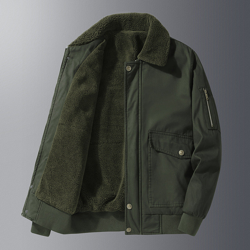 Men's Thermo Pilot Blouson with continuous teddy fleece, flap pockets, and sleeve organizer Mune Fashion