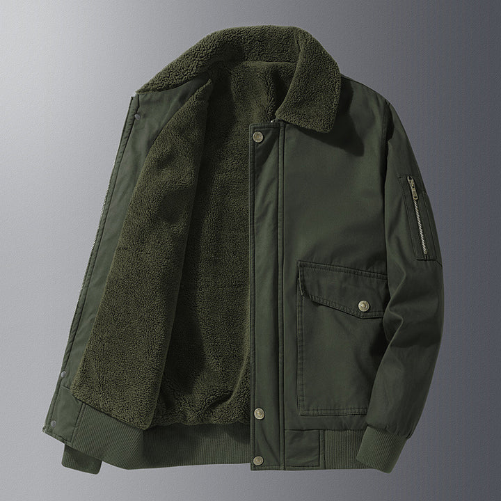 Men's Thermo Pilot Blouson with continuous teddy fleece, flap pockets, and sleeve organizer Mune Fashion
