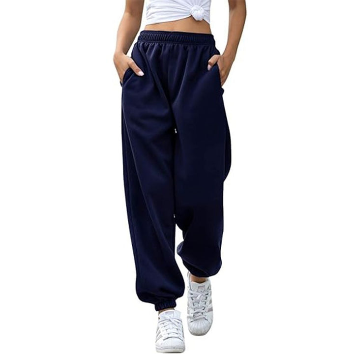 Ladies nan Cozy Sweat Palazzo Pants with high comfort waistband, integrated drawstring and gathered ankle cuffs Mune Fashion