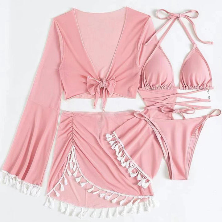 Women's bathing set with casual cropped top and charming skirt Mune Fashion