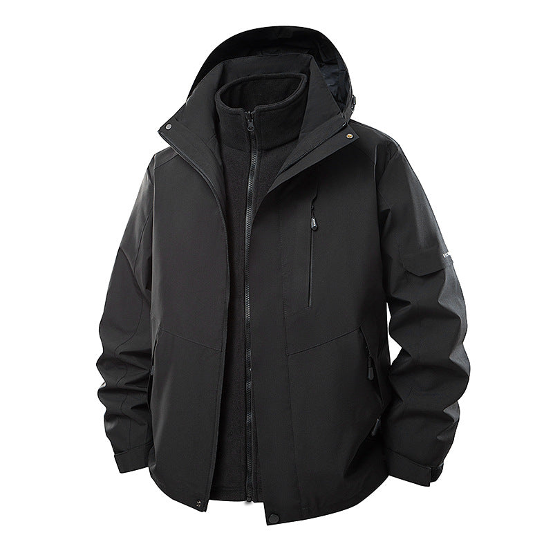 Women's double-layer softshell parka with removable fleece inner jacket Mune Fashion
