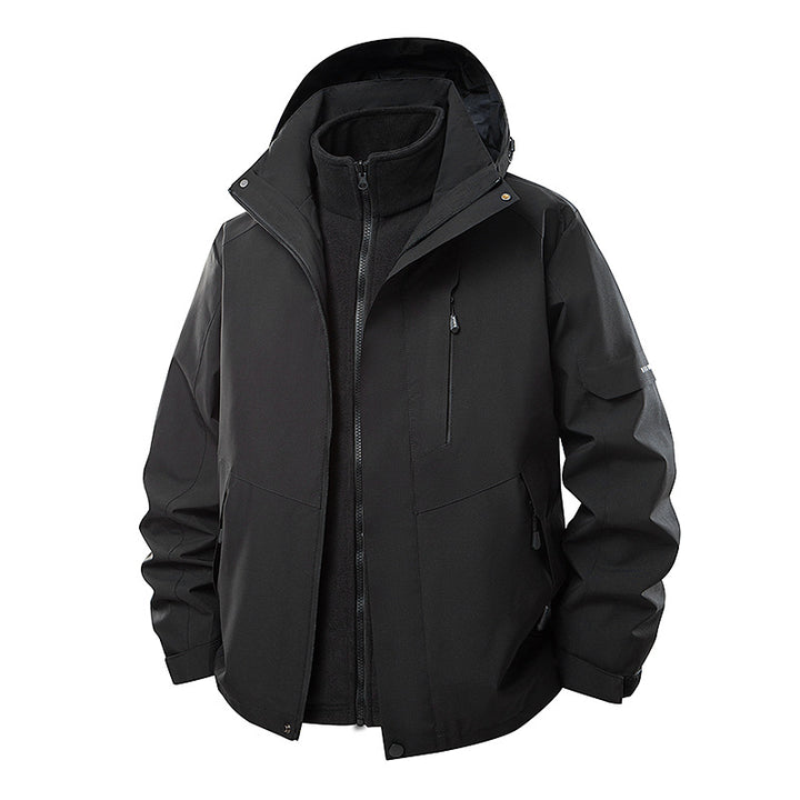 Women's double-layer softshell parka with removable fleece inner jacket Mune Fashion
