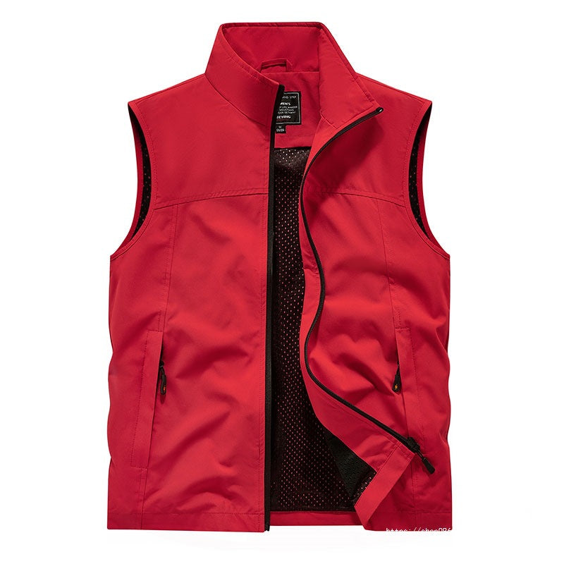 Men's Softshell Vest with Mesh Lining, Wind Resistant & Zipper Pockets Mune Fashion