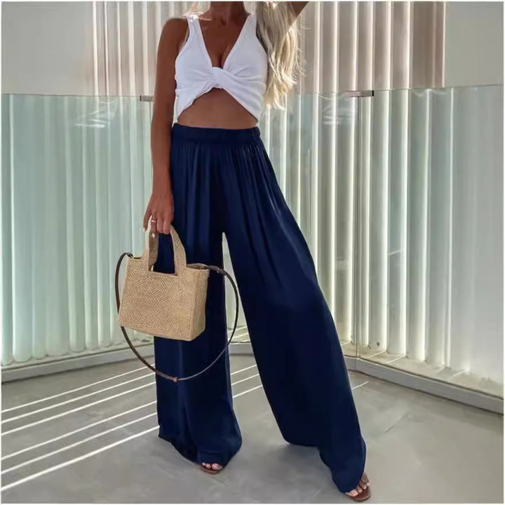 Ladies Elegant and Airy Palazzo Pants Mune Fashion
