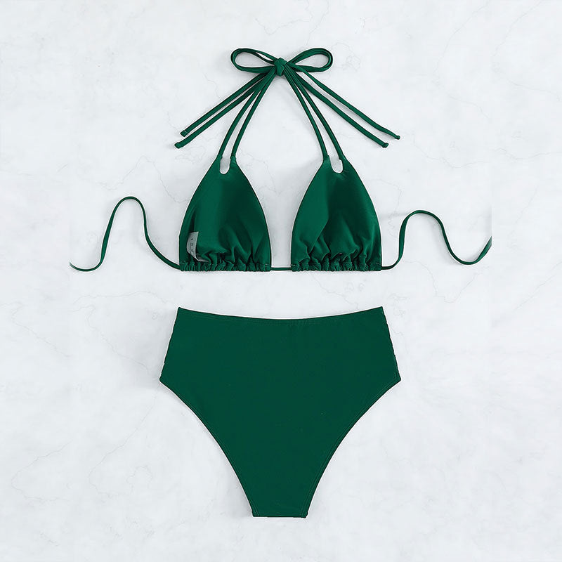 Women High-Cut Triangle Bikini with Innovative Cut-Out Design Mune Fashion