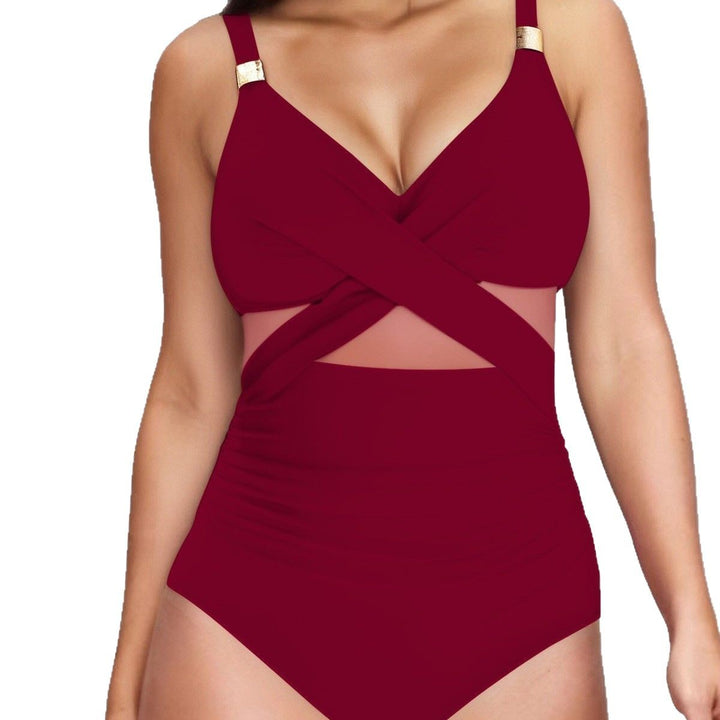 Women Elegant Jumpsuit with Transparent Inserts Mune Fashion