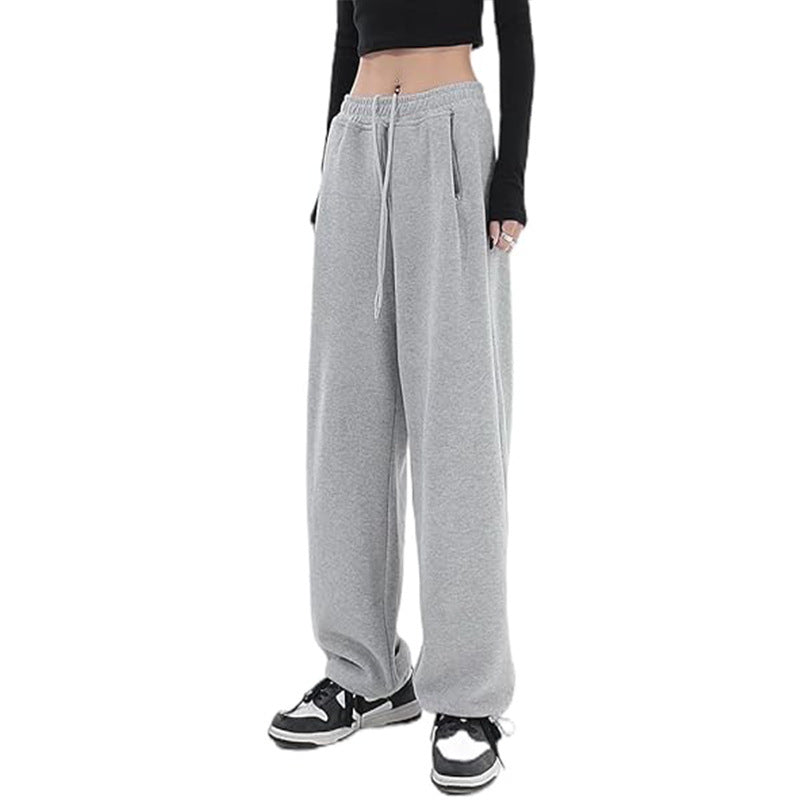 Women's nan locker falling sweatpants with extra wide leg, high waistband and drawstring Mune Fashion