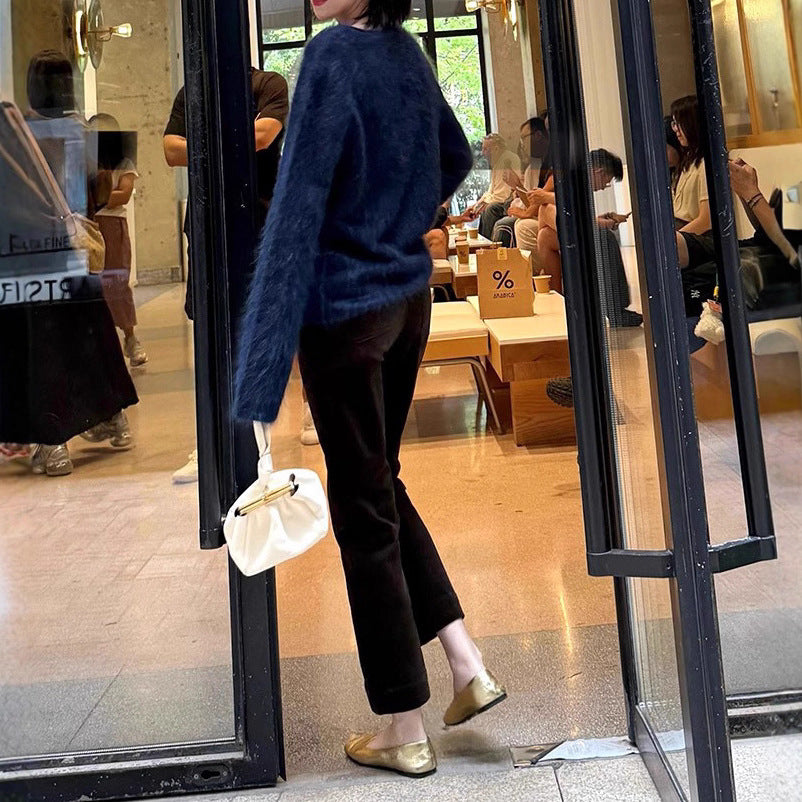 Women's Soft Mohair Sweater with Loose Fit Mune Fashion