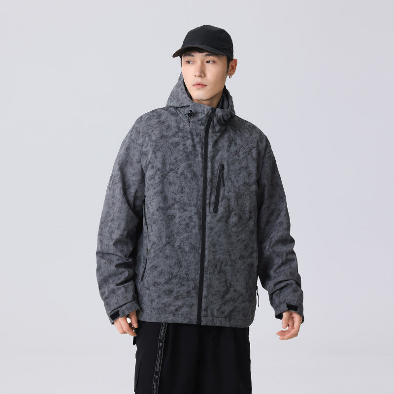 Men's technical waterproof hooded jacket with welded seams and chest zip pocket Mune Fashion