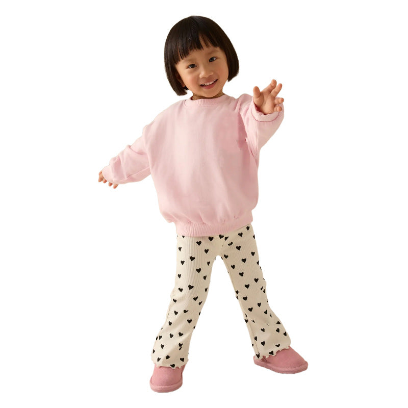 Girls leggings with heart-shaped pattern Mune Fashion