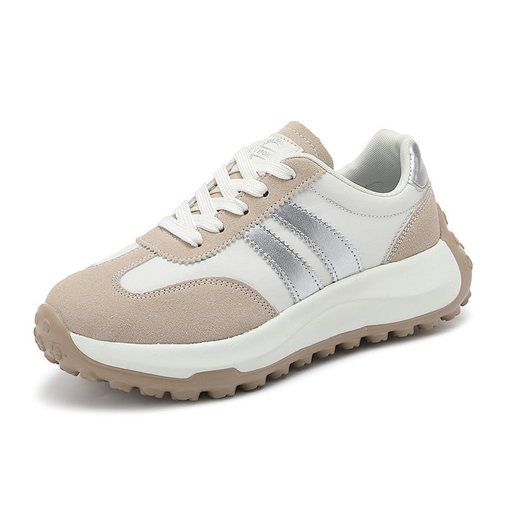 Ladies nan retro-oriented city sneaker with chunky sole, padded comfort insole and suede trim Mune Fashion