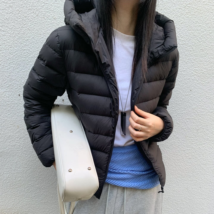 Women's quilted down jacket with high collar and light thermal insulation Mune Fashion