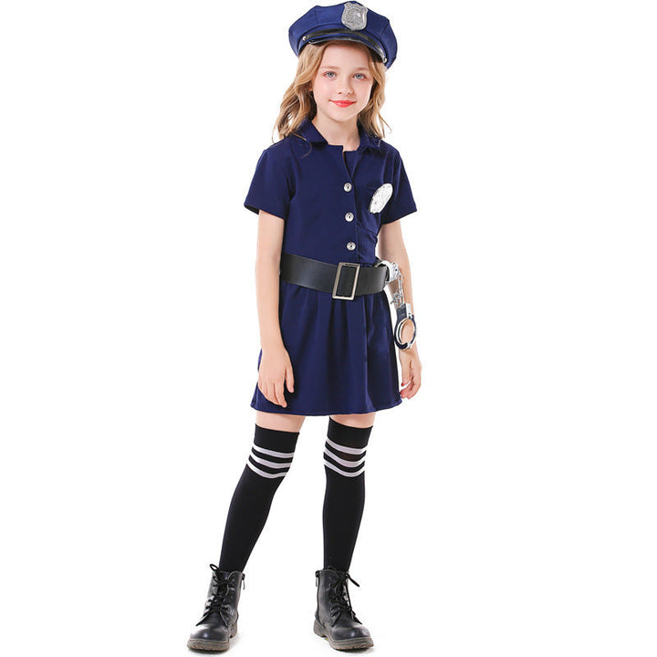 Girls Police Costume with Skirt and Stylish Accessories Mune Fashion