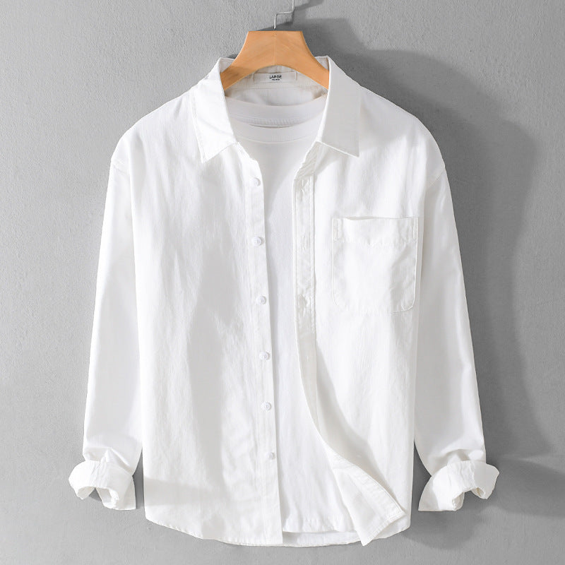 Men's Layered-Look Shirt Jacket made of Cotton Blend with Kent Collar and Chest Pocket Mune Fashion