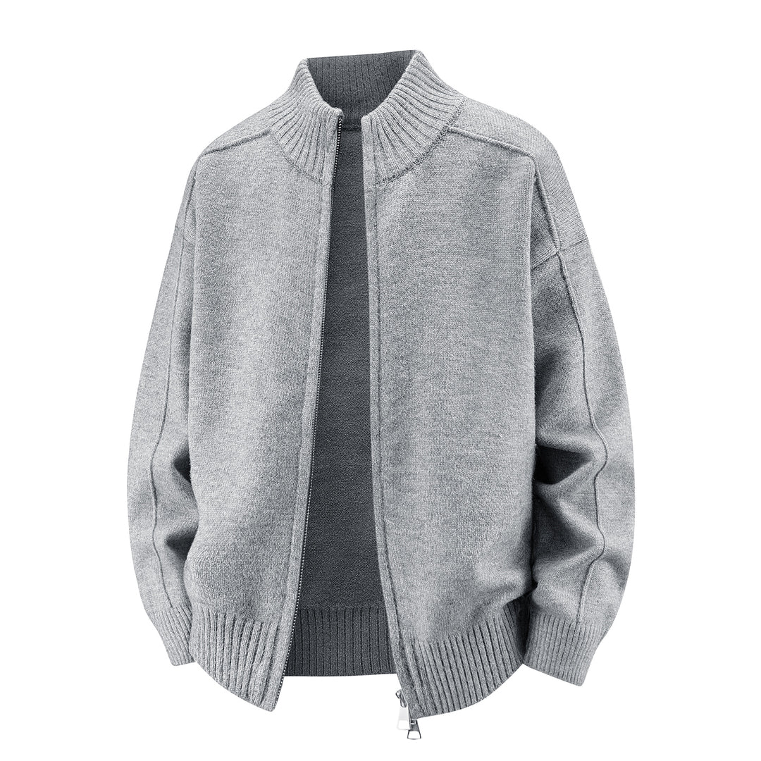 Men's High-Quality Cardigan with Stand Collar Mune Fashion