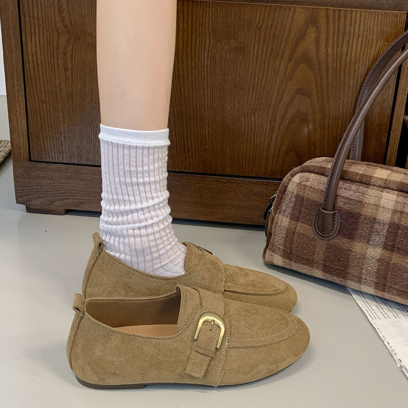 Ladies Elegant Moccasins with Decorative Strap Mune Fashion
