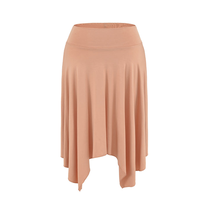 Women's Two-Piece Set with Draped Top with Bat Sleeves and Asymmetrical Flared Skirt Mune Fashion