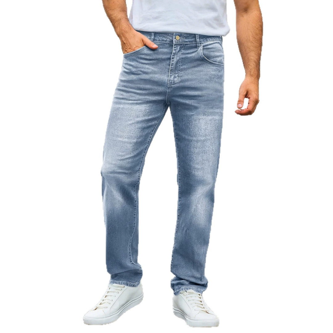 Men's casual straight-leg jeans with mid-rise and comfort stretch Mune Fashion