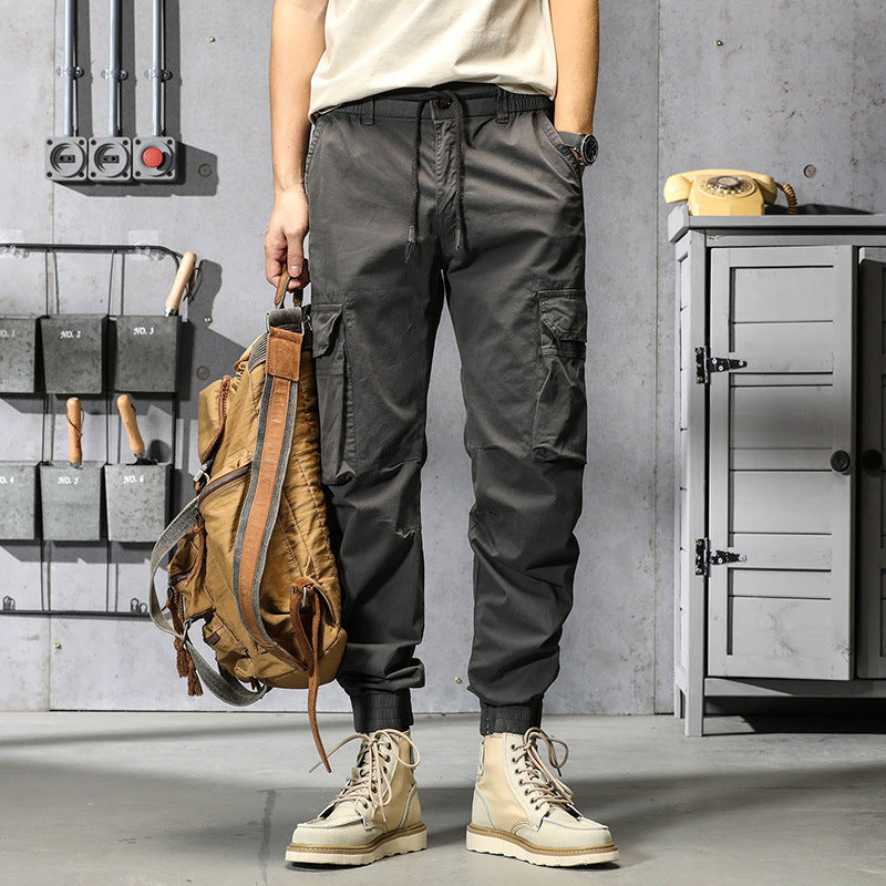 Men's tapered cargo pants in jogger style with elastic comfort waistband and generous pocket organization Mune Fashion