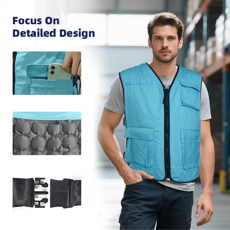 Unisex nan Kühl vest with removable gel cooling pads and adjustable side buckles Mune Fashion