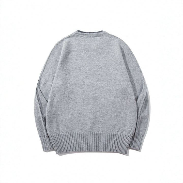 Unisex Soft Mélange Crew Neck Sweater made of Organic Cotton Blend with Boxy Fit and Wide Ribbed Cuffs Mune Fashion