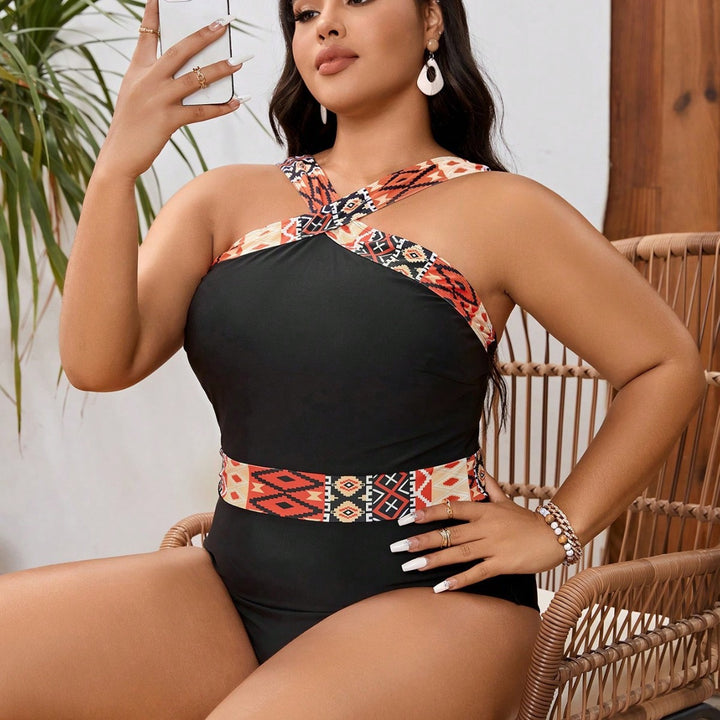 Women's One-Piece Swimsuit with Fashionable Wrap Design and Multifunctional Strap System Mune Fashion