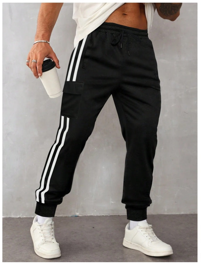 Men's utility jogging pants with a kangaroo pocket and wide cords Mune Fashion