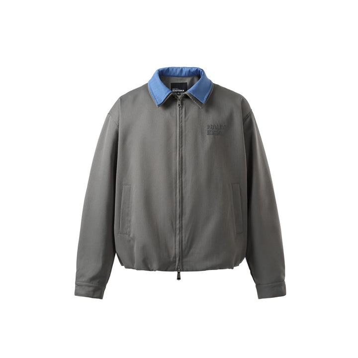 Men's Boxy Transition Blouson with Contrast Collar and Two-Way Zipper Mune Fashion