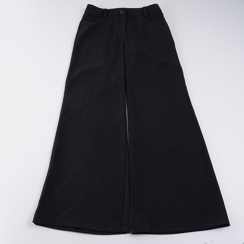 Women Shaping High-Waist Flared Pants with Concealed Zipper and Belt Loops Mune Fashion