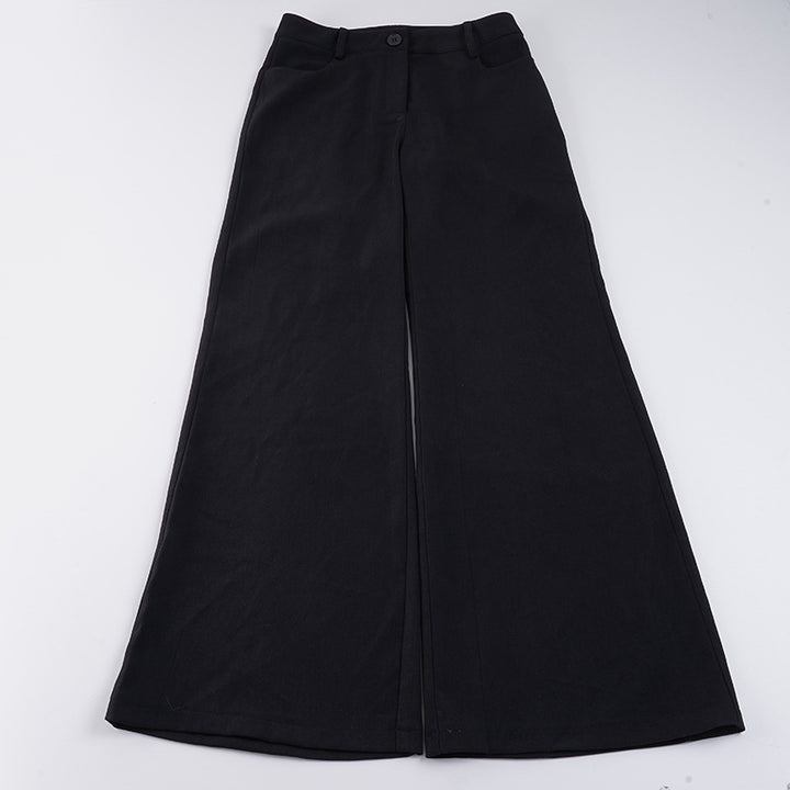 Women Shaping High-Waist Flared Pants with Concealed Zipper and Belt Loops Mune Fashion