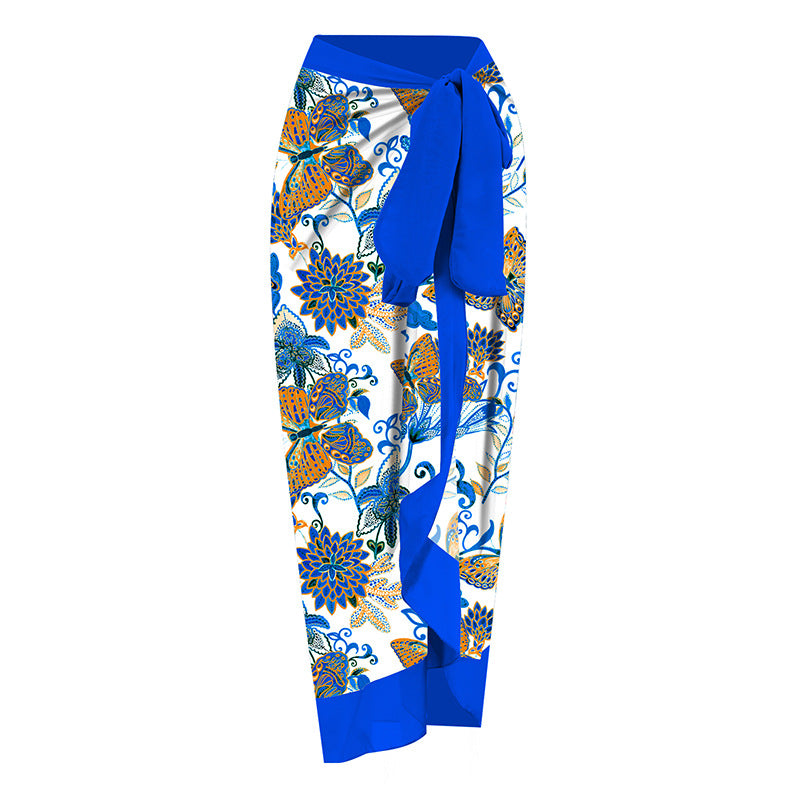 Women's swimsuit with floral design and matching beach skirt Mune Fashion