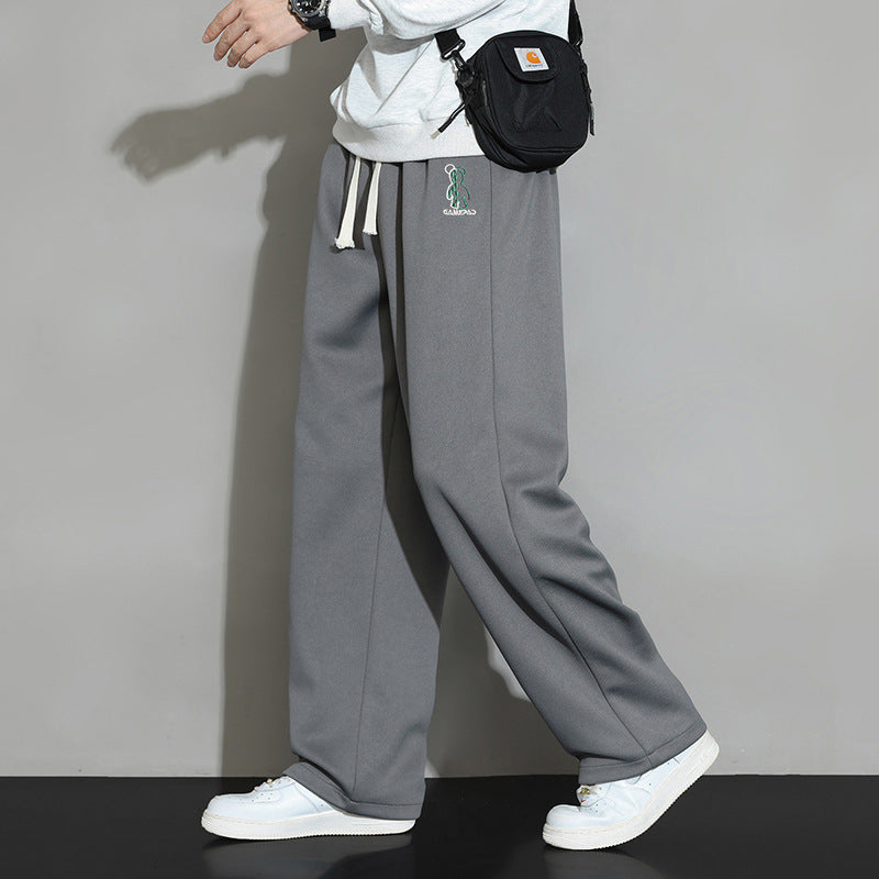 Men's Comfortable Training Pants with Contrasting Stripes