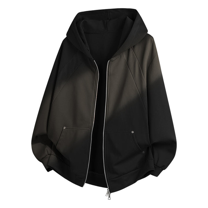Women's Oversize Hoodie Zip Jacket with Raglan Sleeves & Pockets Mune Fashion