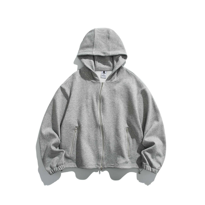 Unisex Lightweight Zip Hoodie Jacket with Zipper Pockets and Adjustable Hem Mune Fashion