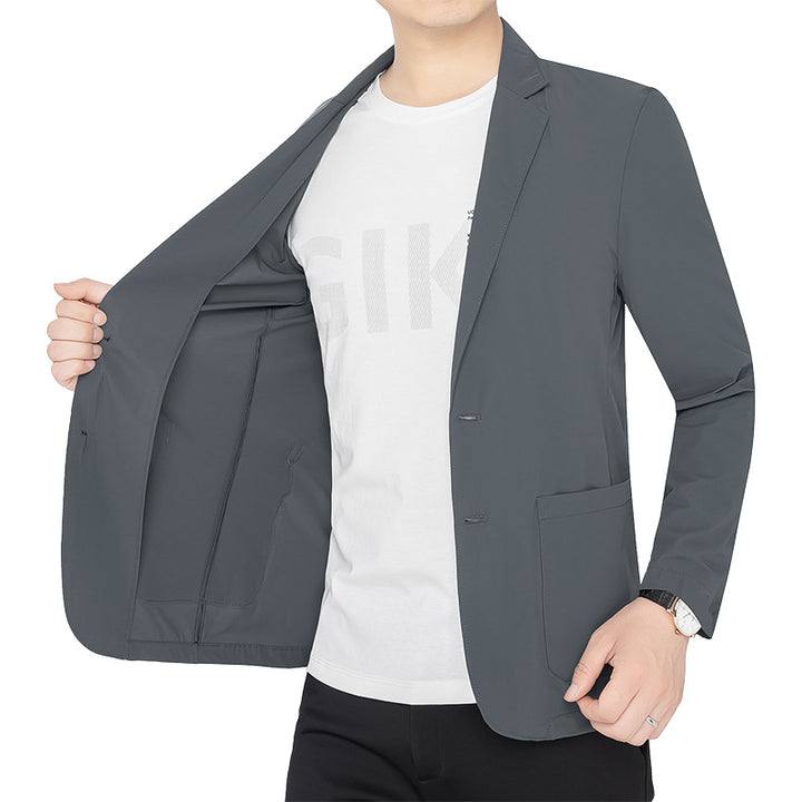 Men Unstructured Stretch ReisMune Fashionlazer with Applied Pockets Mune Fashion