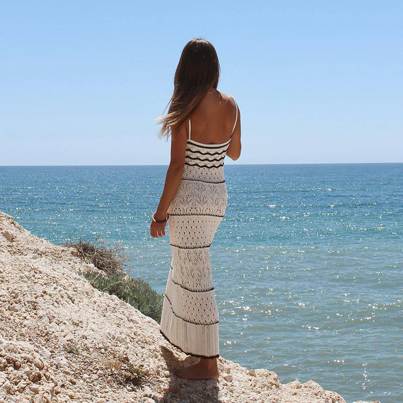 Women crocheted beach dress with delicate patterns and fringed details Mune Fashion