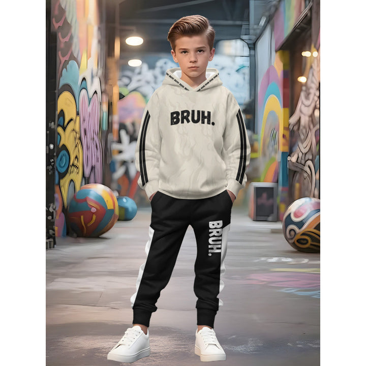 Unisex nan children's jogging suit with hoodie and detailed car print Mune Fashion