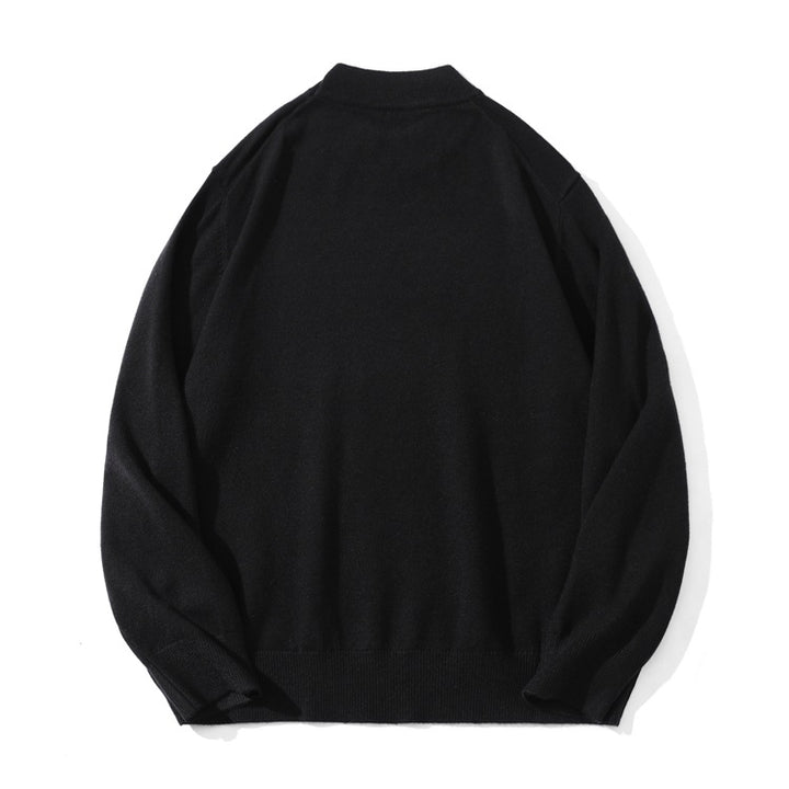 Unisex Fine Knit Sweater with Mockneck, Oversized Cut and Ribbed Cuffs Mune Fashion